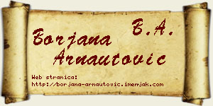 Borjana Arnautović vizit kartica